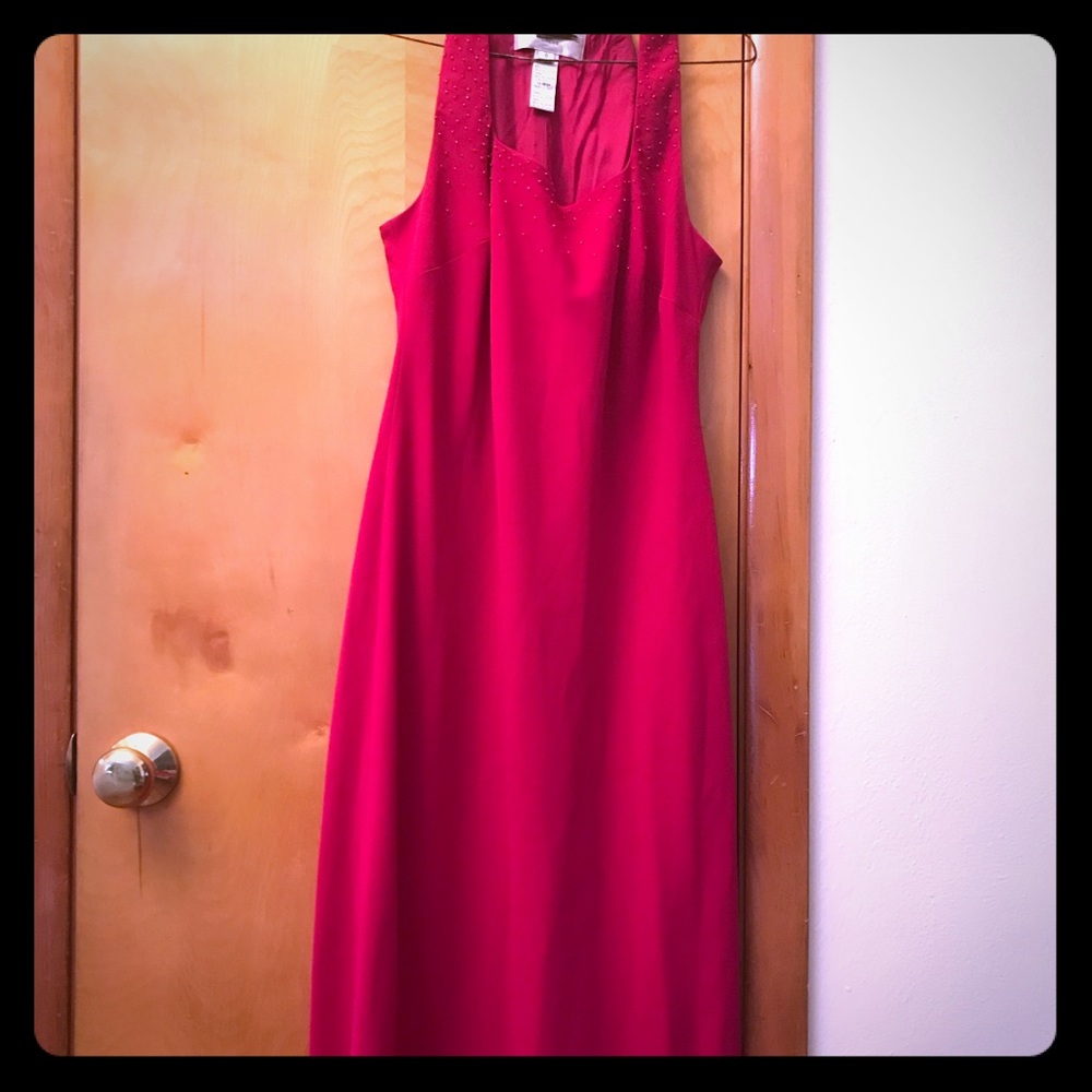 Deep pink formal dress